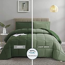 HIG 3pc Green Down Alternative Comforter Set Queen