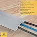 10-Foot Cord Cover - Floor Cable Management Kit for Indoor or Outdoor Use - 3-Channel Cable Raceway for Sidewalks or Walkways by Simple Cord (Gray)