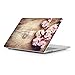 Bizcustom MacBook Air 13(2010-2017, No-Retina) Wood Grain Pink Cherry Blossom Flower Floral Paint Hard Rubberized Shell Clear Bottom Case Keyboard Cover, Model A1466/A1369