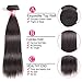 LONG YAO Brazilian Straight Virgin Hair 3 Bundles With Free Part Lace Closure 7A 100% Unprocessed Remy Human Hair Extensions Natural Color
