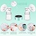 Electric Breast Pump, Rechargeable Portable Double Pumps Electric Nursing Breast Massage Breastfeeding Pump