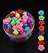 yueton?Pack of 50 Mixed Color Rose Flower Spacer Loose Beads DIY Craft Charms (Mixed Color)