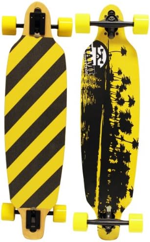 MIAMI LONGBOARDS Drop Through YELLOW PALMS LONGBOARD Skateboard