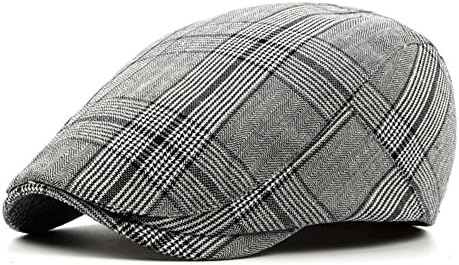 ZLSLZ Mens Tweed British Woolen Newsboy Paperboy Cabbie Gatsby Cap Hat for Men (GREY1)