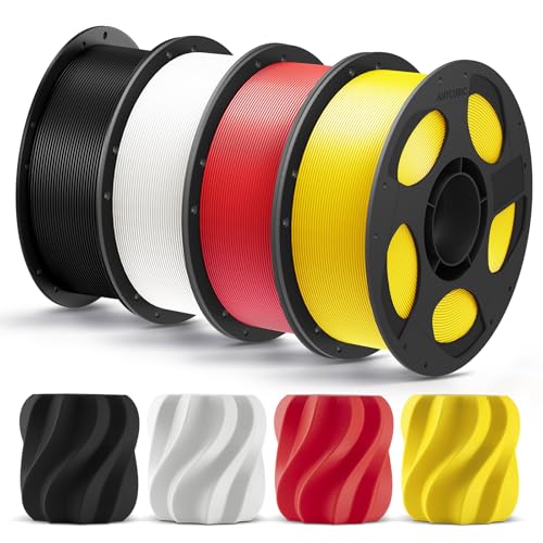 ANYCUBIC PLA+ Filament 1.75mm, 4KG Schwarz Weiß Rot Gelb