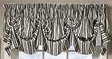 Today's Curtain Gabrielle Cotton 16-Inch Duck Tucked Valance, Black