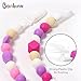 Bonbino Teether Pacifier Clips - (2 Pack) Silicone Pacifier Holders for MAM, Nuk & Soothie - Fun, Colorful and BPA-Free Pacifier Holder (Pinks)