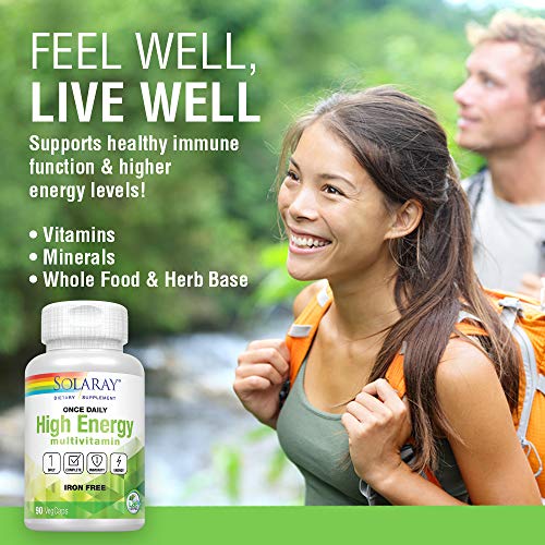 image for Solaray Once Daily High Energy Multivitamin, No Iron | Complete Multi 