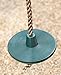Squirrel Products Climbing Rope with Disc Swing - Active Outdoor Playset Equipment - Green