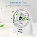 USB Powered Desk Fan, Battery Operated Fan, 9 Inch Camping Fans Rechargeable, Quiet Portable Fan with Enhanced Airflow, 2 Speeds, Personal Cooling Fan for Home Office Table