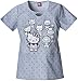 Tooniforms 6769VB Women's Round Neck Bow Front Scrub Top Hello Kitty Family