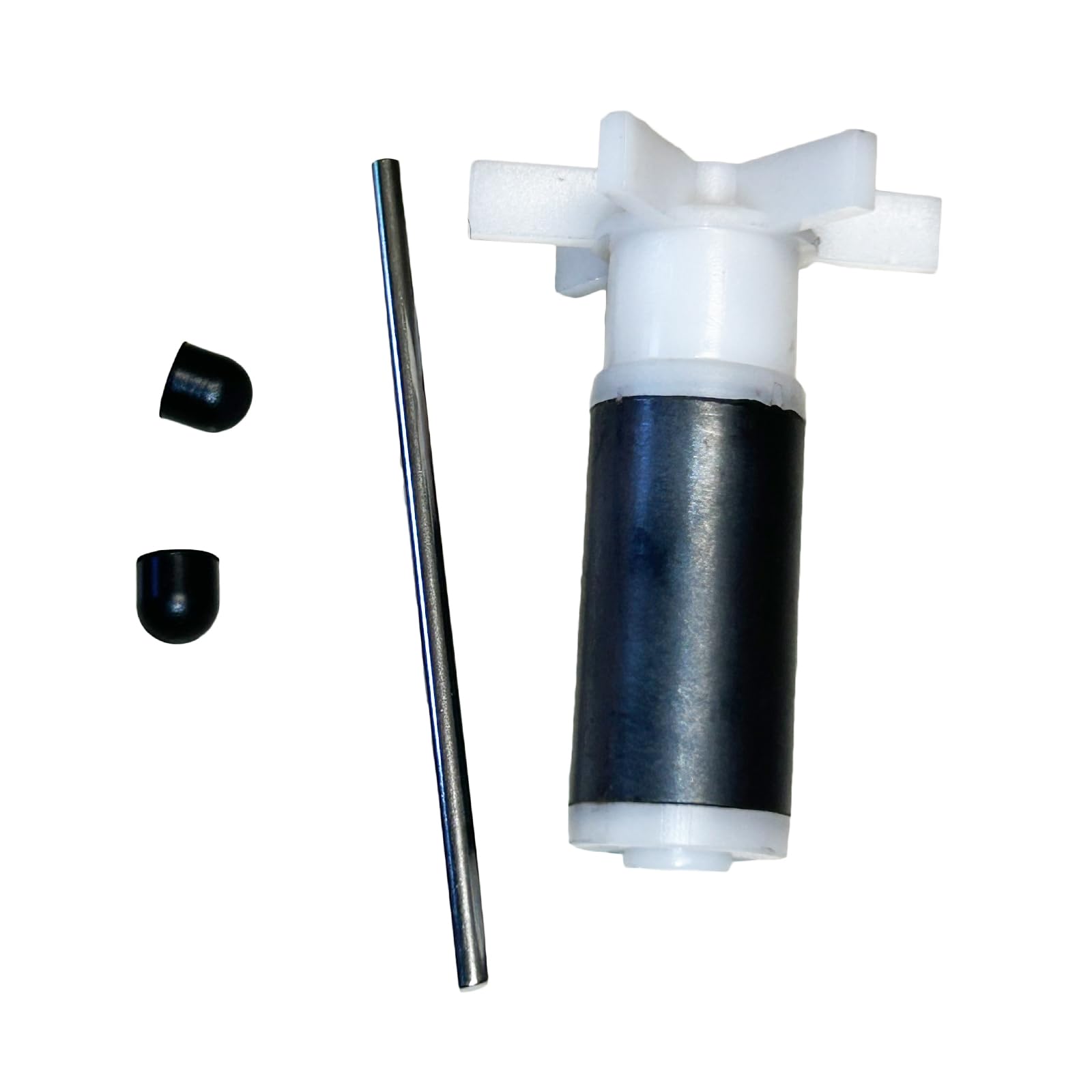 JZSMY Impeller for Intex Pump SSP-H-20-M & SB-20M 401M and 637R Replacement Impeller Rotor Assembly Kit, Packing Includes Impeller, Stainless Steel Shaft and 2 Rubber Caps