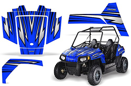 CreatorX Graphics Kit Decals Stickers for Polaris RZR 170 Youth Utv Graphics SpeedX Black Blue