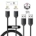 NetDot 2 Pack 2nd Generation 5ft USB Fast Charging Magnetic Micro USB Cable with LED Indicator Compatible with Android Device (5 feet/2 Black)