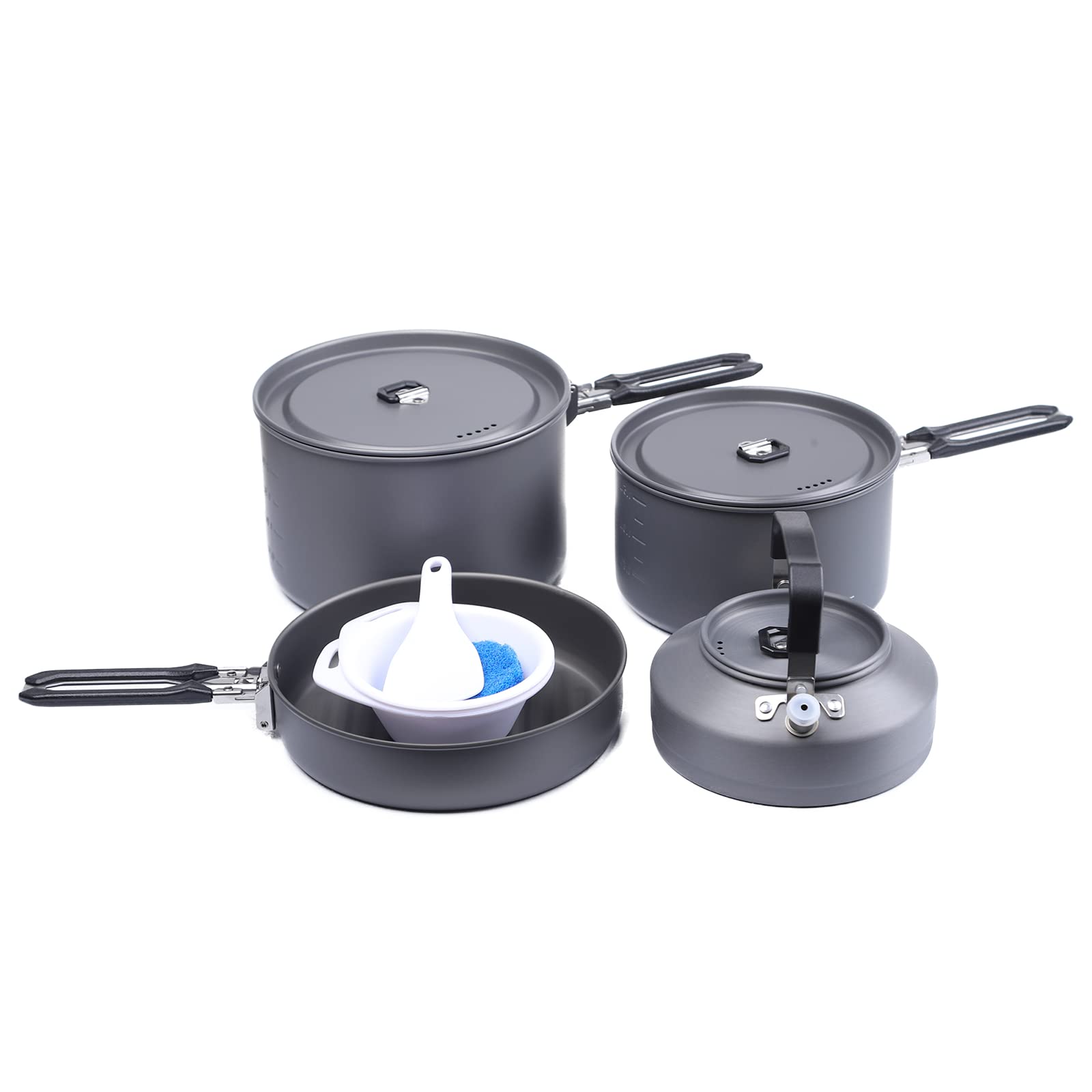 Photo 1 of Fire-Maple Feast 4 Camping Cookware Kit Outdoor Cookware Set with Pots, Kettle, Saucepans and Spatula for Hiking Fishing Picnic