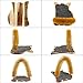 Cat Scratcher Grooming Arch Toy - Pet Cat Arch Self Groomer Massager Fur Groom Scratcher Toys Brush Controls Shedding Acacia Wood Mat Construction