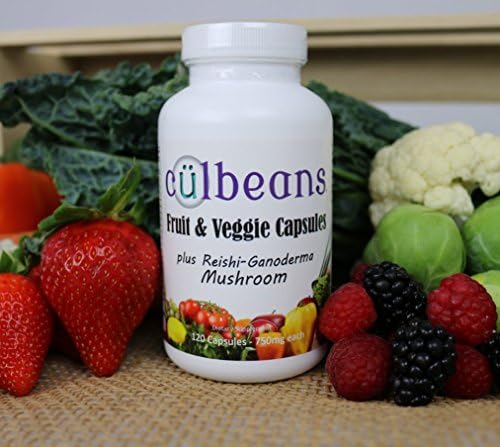 Culbeans Fruit and Veggie Capsules - With Reishi Mushroom - 120 count