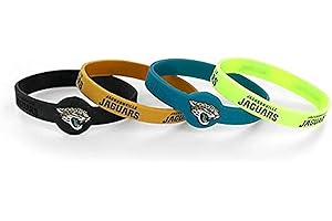 aminco NHL unisex-adult NFL Silicone Bracelets, 4-Pack