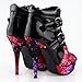 Show Story Punk Buckle Night Sky High Heel Stiletto Platform Ankle Boots,LF30301