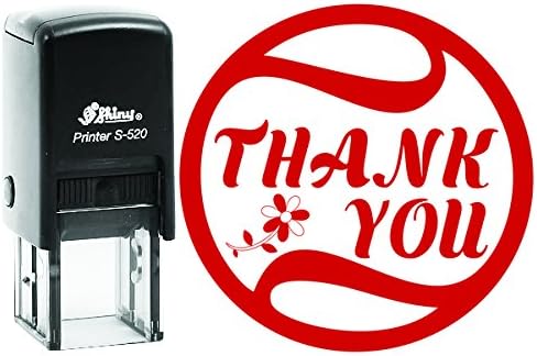 THANK YOU Shiny 20MM Round Self Inking Rubber Stamp Kids Teacher Stamp