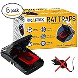 Great Deal; Rat Traps - Catch Rodents Fast [Quick &amp; Effective] Trapper Pack by Kraftex [Easy to Use ZERO Contact with Rats] Protect Children, Pets, Livestock Against Diseases &amp; Pests - 6 Pack