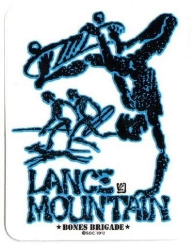 Powell Peralta Skateboard Sticker - Lance Mountain Blue Bone