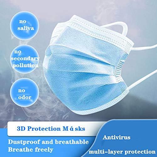 Disposable Fcae Másks Cover 50/100pcs, Earloop Face Mouth M a s k for Gérms Coroná Virùs Coronávirus Flù, Breathable Anti Dust Safety Másk Cover (50pcs)