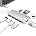 USB C HUB Adapter 8-in-1 QacQoc GN30H 1000M Ethernet MultiPort Type C HUB with 4K Type c to HDMI (30Hz),Type-C Pass Through Charging on PD,SD/Micro Card Reader,and 3 USB 3.0 Ports (Gray)