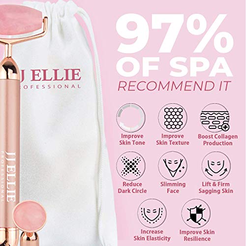 Glow Advanced Rose Quartz Face Roller Spa Quality Vibrating Facial