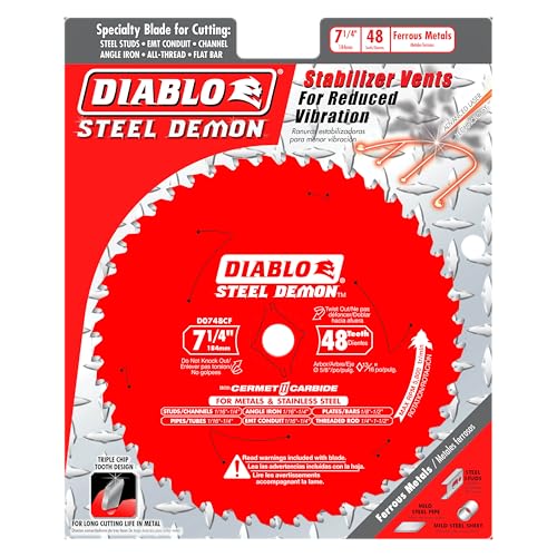 Diablo Steel Demon Cermet II Saw Blade - 7-1/4" Diameter, 48 TCG photo 3
