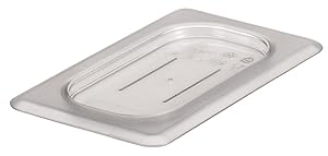 Cambro Camwear 90CWC135 Flat Food Pan Lid, 1/9-Inch, Clear