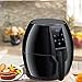 Air Fryers, POSAME 1500W Air Fryer XL 4.2 QT Black LCD Digital Touch Screen Oilless Airfryer for Healthier Crisp Foods, Anti-scratch and Easy Clean Design, Auto Off and Memory Function