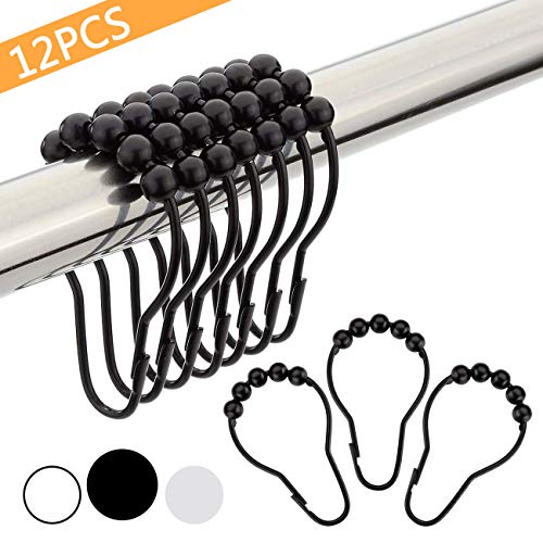 Bamyko Shower Curtain Hooks Rings, Stainless Steel RustResistant