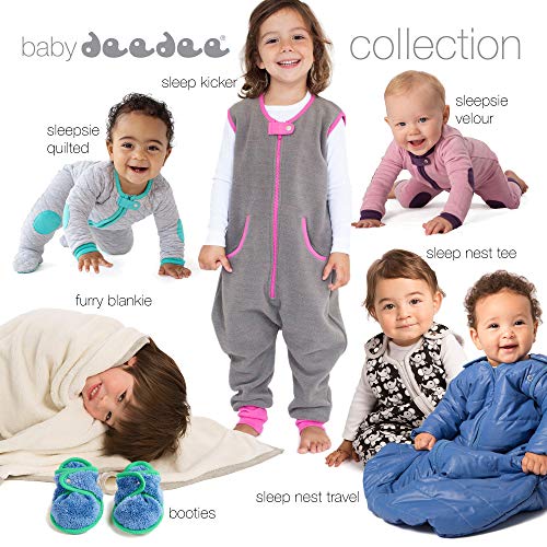 baby deedee Sleep Nest Travel Quilted Baby Sleeping Bag Sack with Sleeves, Gray Skies, Large (18-36 Months)