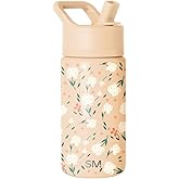 Simple Modern Kids Summit Water Bottle with Straw Lid | 14oz Stainless Steel Cup Insulated Tumbler for Toddlers, School | Chloe Floral