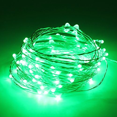 MBO 5M 10M Led String Light Copper Wire AA Battery Fairy Light Strip for Home House Xmas Party Decor (2m/6.5ft, Green)
