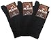Air Dress Socks, 3 pack European Diabetic Cotton Black Socks - Top Relaxed Grip (M)