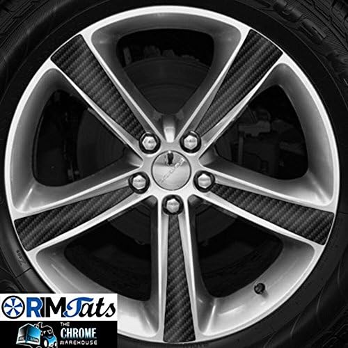 Fits 2013 DODGE CHALLENGER 100 ANNIVERSARY 20" Wheels-CABON FIBER RimTats (Vinyl Graphics-GR�FICOS DE VINILO)