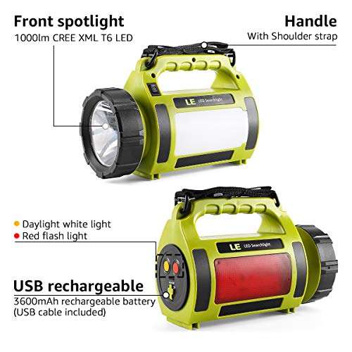 LE Rechargeable LED Camping Lantern, 1000LM, 5 Light Modes, 3600mAh