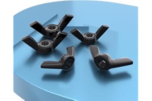 TESILANG M8(20pcs) Black,Wing Nuts Fasteners Butterfly Wing Nuts SAE Steel Wing Nut Assortment kit