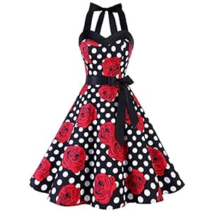 DRESSTELLS dames jurken 50s Vintage elegante avondjurken feestelijke jurken plooirok cocktailjurk