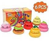 AOLIGE 6PCs Squishies Slow Rising Jumbo Kawaii Cut Poo Creamy Scent for Kids Party Toys Stress Reliever Toy