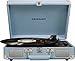 Crosley CR8005D-TN Cruiser Deluxe Vintage 3-Speed Bluetooth Suitcase Vinyl Record Player Turntable, Tourmaline