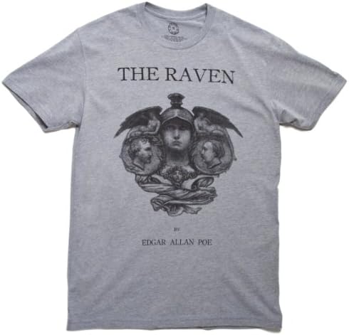 The Raven" Unisex Literary T-shirt by Out Of Print Clothing - A book is donated for each shirt sold. (Unisex Small)