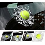 FineFun 3D Car Stickers Funny Auto Car Styling Ball Hits Car Body Window Sticker Self Adhesive Tennis Decal