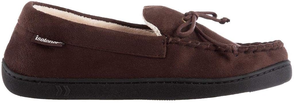  | isotoner Men's Whipstitch Gel Infused Memory Foam Moccasin | Slippers