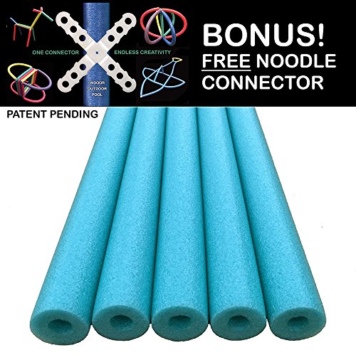 Oodles of Noodles Deluxe Foam Pool Swim Noodles - 5 Pack 52 Inch Wholesale Pricing Bulk Green