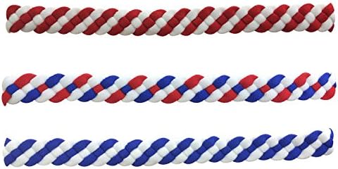 Multi-Color 3 Pack Sports Headbands with NO SLIP GRIP Technology - Perfect for Athletes or Great Accessory for any Fashion Style - Super Comfortable (All American)