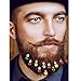 Gejoy 36 Pieces Christmas Beard Bells Colorful Beard Decorations Facial Ornaments Hair Baubles, 4 Colors