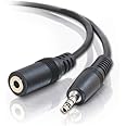 C2G Legrand 3.5mm Male to Female Cable, Stereo Audio Extension Cable, Black Auxillary Port Extension Cable, 5 Foot Audio Exte